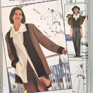 SEWING PATTERN Size 18-28 Colour Block JACKET PANT BLOUSE SHORT Burda 3673 UNCUT